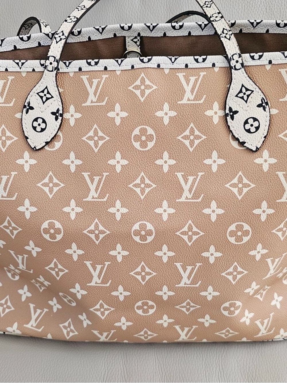 Louis Vuitton Beige Monogram Tote Bag